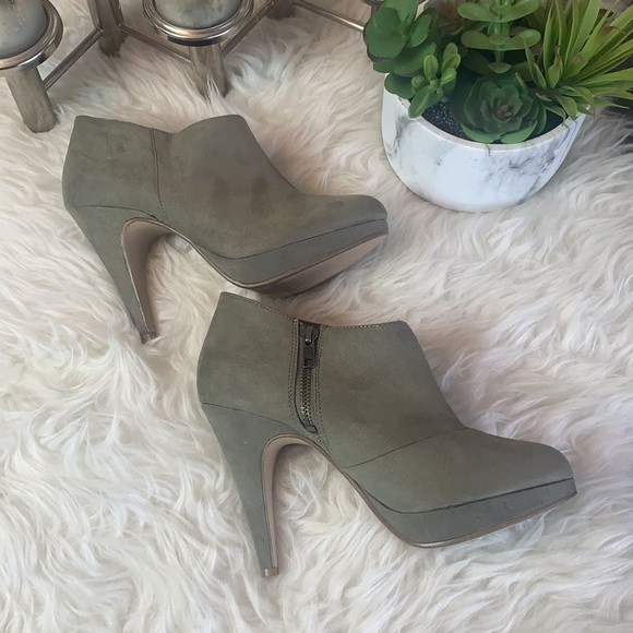 H&m Grey High Heel Ankle Boots Size 8 - Picture 3 of 10